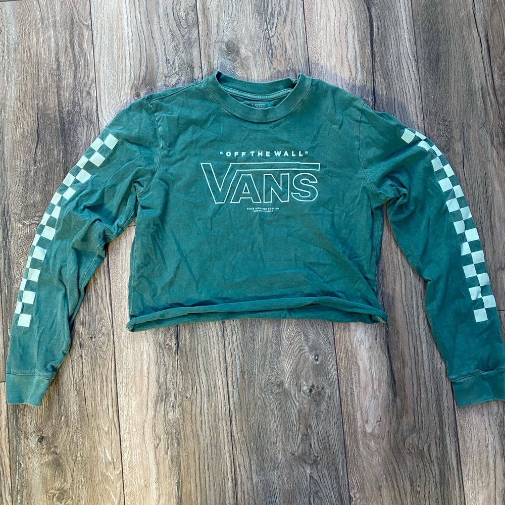 Cropped Vans Long Sleeve, Size Small